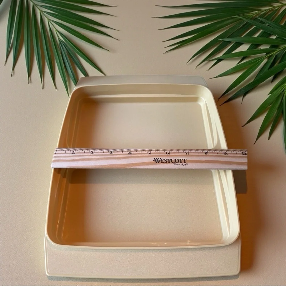 Vintage 1970s Tupperware Deviled Egg Carrier Container Yellow Lid Retro Kitchen